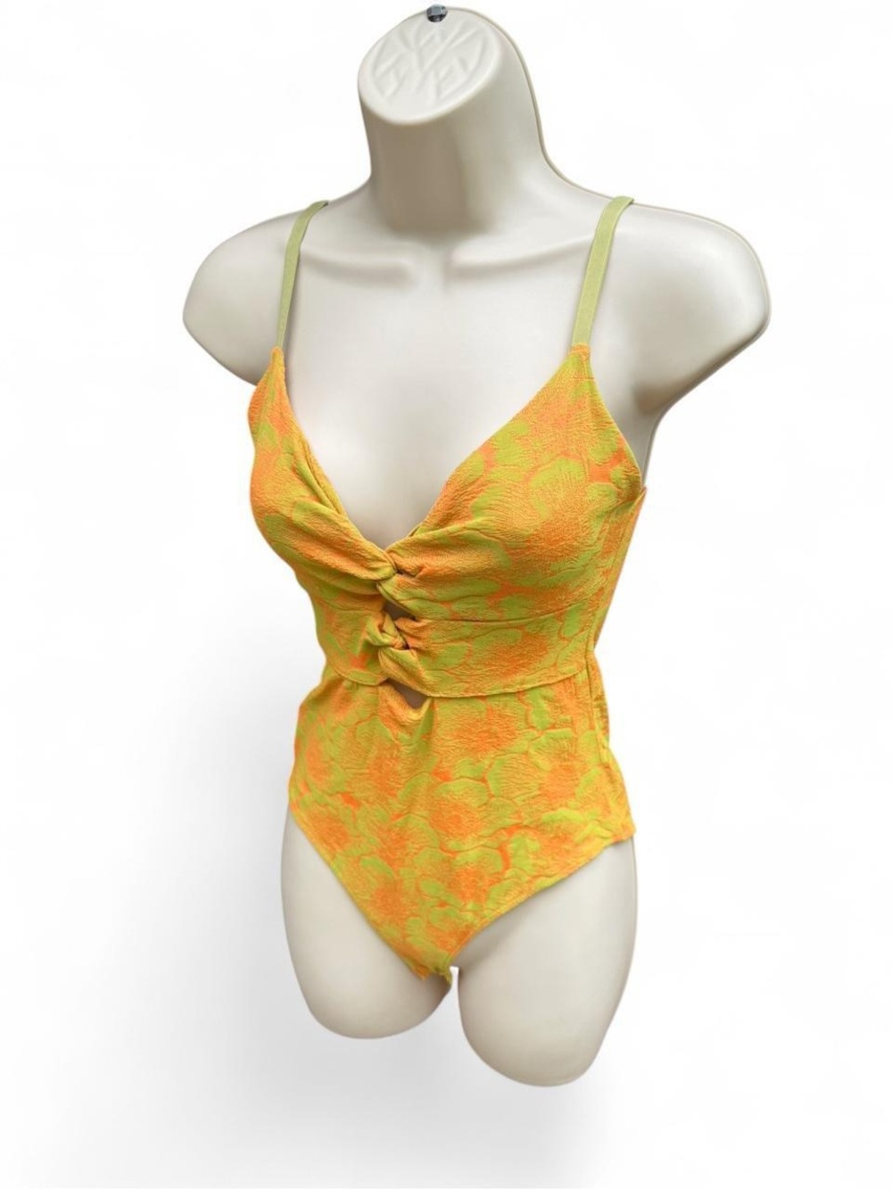 Zara Neon Textured Cutout Bodysuit Small